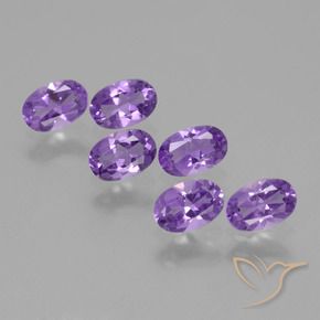 Gemas de Amatista Violeta vívido natural de 2.39 ct, Ovalada, VVS-VS