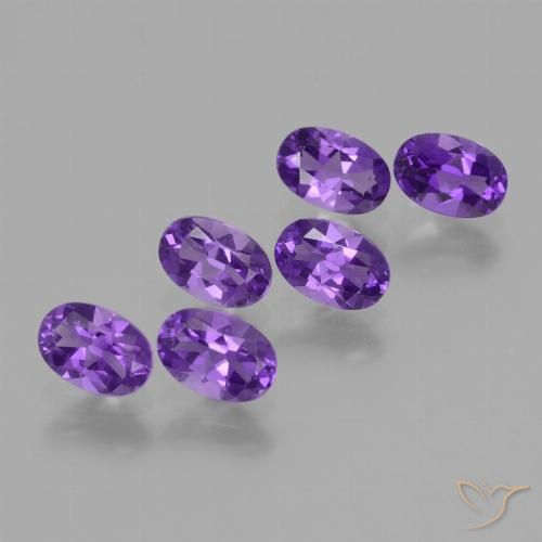 2.73ctw Natural Violeta intenso Amatista, Ovalada, VVS-VS