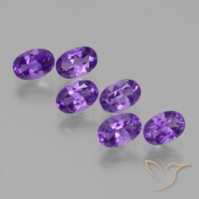 Gemas de Amatista Violeta intenso natural de 2.73 ct, Ovalada, VVS-VS