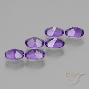 Gemas de Amatista Violeta intenso natural de 2.73 ct, Ovalada, VVS-VS