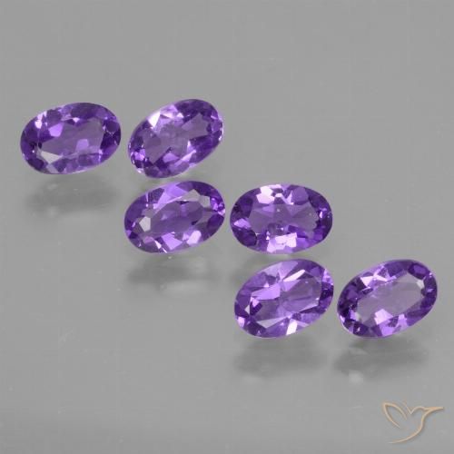 2.40ctw Natural Violeta oscuro Amatista, Ovalada, VVS-VS
