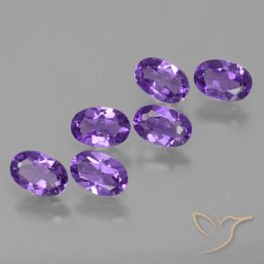 Gemas de Amatista Violeta oscuro natural de 2.40 ct, Ovalada, VVS-VS