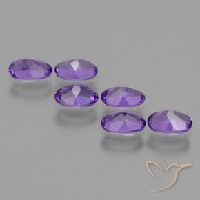Gemas de Amatista Violeta oscuro natural de 2.40 ct, Ovalada, VVS-VS