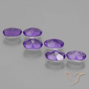 Gemas de Amatista Violeta intenso natural de 2.27 ct, Ovalada, VVS-VS
