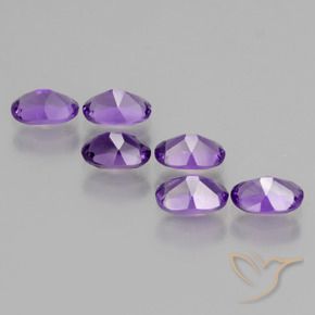 Gemas de Amatista Violeta vívido natural de 2.55 ct, Ovalada, VVS-VS