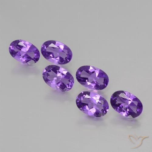 2.42ctw Natural Violeta medio Amatista, Ovalada, VVS-VS