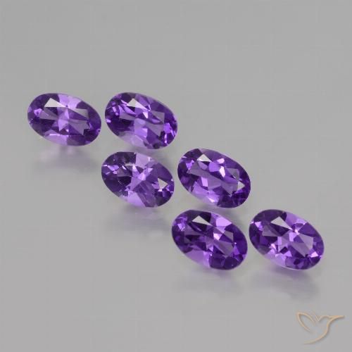 2.50ctw Natural Violeta oscuro Amatista, Ovalada, VVS-VS