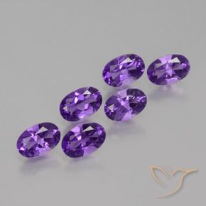 Gemas de Amatista Violeta oscuro natural de 2.50 ct, Ovalada, VVS-VS