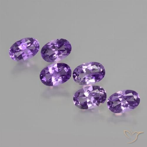 2.57ctw Natural Violeta medio Amatista, Ovalada, VVS-VS