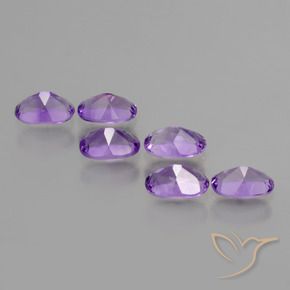 Gemas de Amatista Violeta medio natural de 2.57 ct, Ovalada, VVS-VS