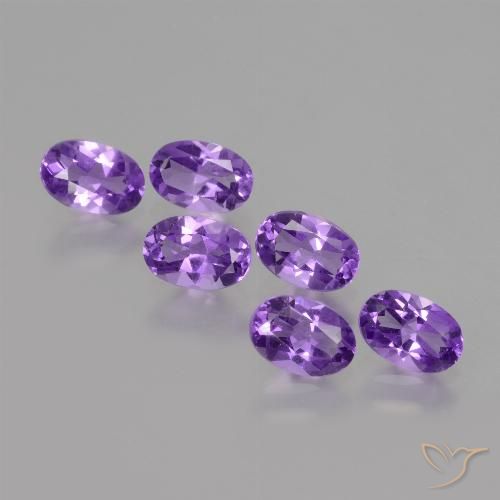 2.50ctw Natural Violeta vívido Amatista, Ovalada, VVS-VS