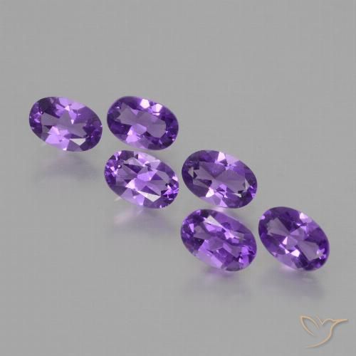 2.48ctw Natural Violeta vívido Amatista, Ovalada, VS
