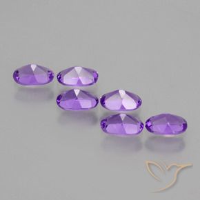Gemas de Amatista Violeta vívido natural de 2.33 ct, Ovalada, VVS-VS