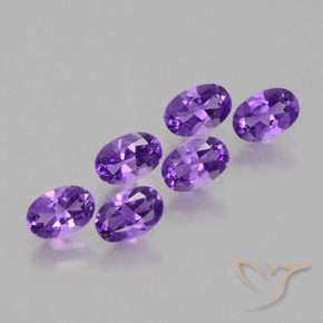 Gemas de Amatista Violeta oscuro natural de 2.54 ct, Ovalada, VS