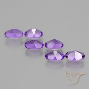 Gemas de Amatista Violeta medio natural de 2.35 ct, Ovalada, VVS-VS