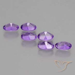 Gemas de Amatista Violeta medio natural de 2.50 ct, Ovalada, VVS-VS