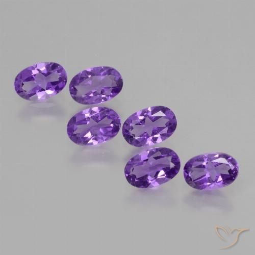 2.38ctw Natural Violeta medio Amatista, Ovalada, VVS-VS