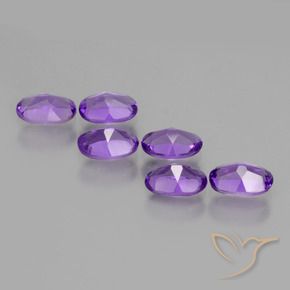 Gemas de Amatista Violeta vívido natural de 2.35 ct, Ovalada, VVS-VS