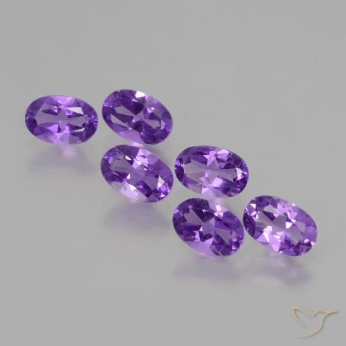 2.46ctw Natural Violeta oscuro Amatista, Ovalada, VVS-VS