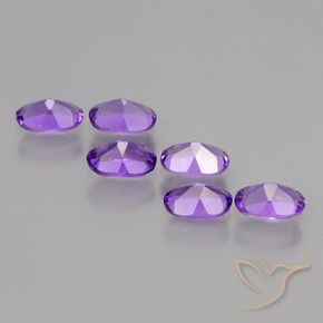 Gemas de Amatista Violeta oscuro natural de 2.46 ct, Ovalada, VVS-VS