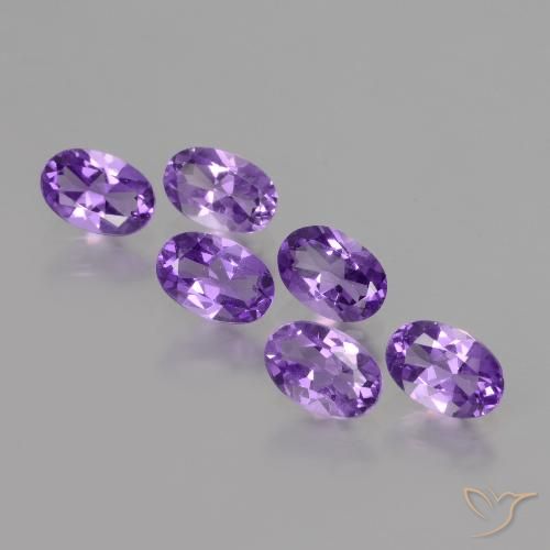 2.42ctw Natural Violeta medio Amatista, Ovalada, VVS-VS