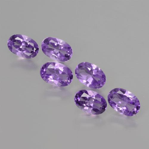 Gemas de amatista violeta medio natural de 2,30 ct, corte óvalo, VVS-VS