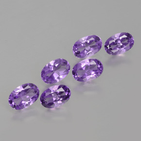 Gemas de amatista violeta medio natural de 2,30 ct, corte óvalo, VVS-VS