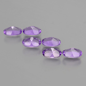 Gemas de amatista violeta medio natural de 2,30 ct, corte óvalo, VVS-VS