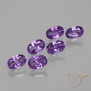 Gemas de Amatista Violeta rosado medio natural de 2.44 ct, Ovalada, VVS-VS