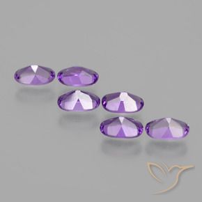 Gemas de Amatista Violeta rosado medio natural de 2.44 ct, Ovalada, VVS-VS