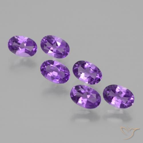 2.55ctw Natural Violeta intenso Amatista, Ovalada, VVS-VS