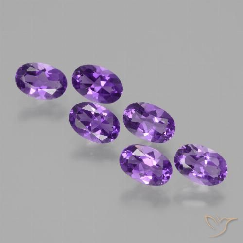 2.55ctw Natural Violeta medio Amatista, Ovalada, VVS-VS