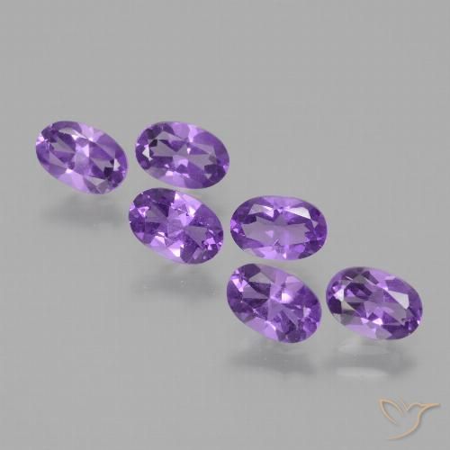 2.47ctw Natural Violeta medio Amatista, Ovalada, VVS-VS