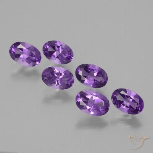 2.51ctw Natural Violeta medio Amatista, Ovalada, VVS-VS