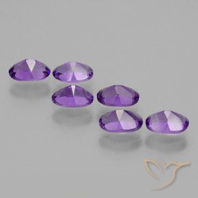 Gemas de Amatista Violeta medio natural de 2.51 ct, Ovalada, VVS-VS
