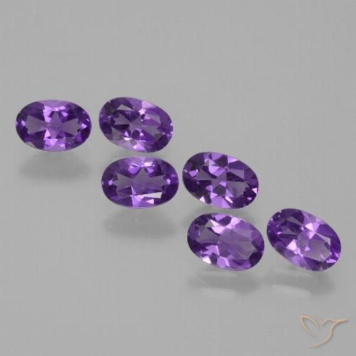2.44ctw Natural Violeta medio Amatista, Ovalada, VVS-VS