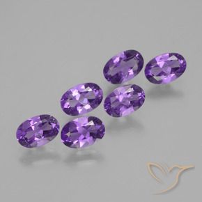 Gemas de Amatista Violeta oscuro natural de 2.45 ct, Ovalada, VVS-VS