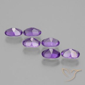 Gemas de Amatista Violeta oscuro natural de 2.45 ct, Ovalada, VVS-VS