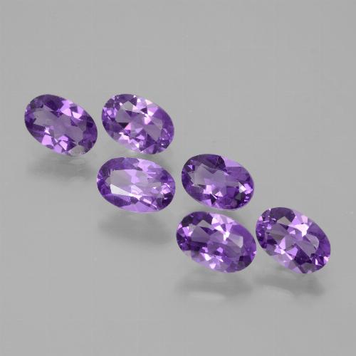 Gemas de Amatista Violeta oscuro natural de 2.45 ct, Corte Óvalo, VVS-VS