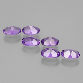 Gemas de Amatista Violeta oscuro natural de 2.45 ct, Corte Óvalo, VVS-VS