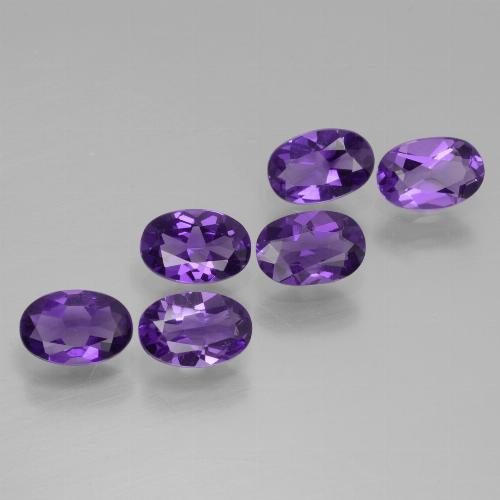 Gemas de amatista violeta medio natural de 2,31 ct, corte óvalo, VVS-VS
