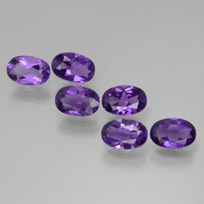 Gemas de amatista violeta medio natural de 2,31 ct, corte óvalo, VVS-VS