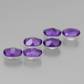 Gemas de amatista violeta medio natural de 2,31 ct, corte óvalo, VVS-VS