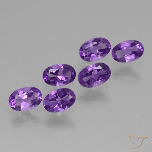 2.33ctw Natural Violeta medio Amatista, Ovalada, VVS-VS