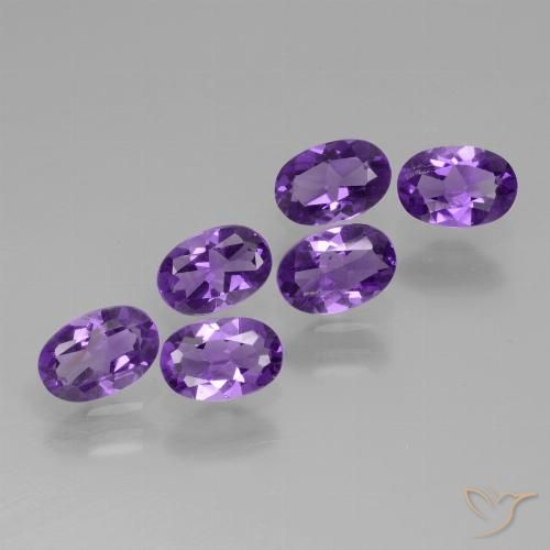 2.42ctw Natural Violeta medio Amatista, Ovalada, VVS-VS