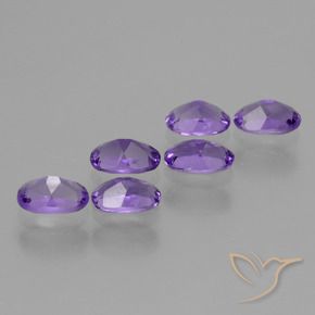 Gemas de Amatista Violeta oscuro natural de 2.63 ct, Ovalada, VVS-VS