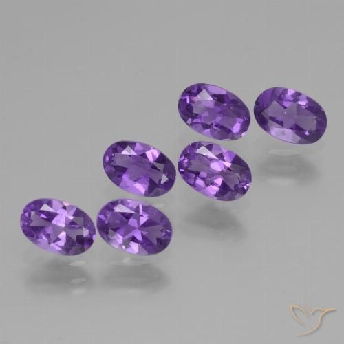 2.60ctw Natural Violeta medio Amatista, Ovalada, VVS-VS
