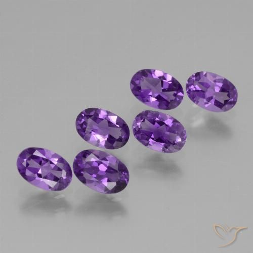 2.57ctw Natural Violeta medio Amatista, Ovalada, VVS-VS