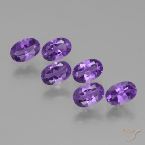 2.50ctw Natural Violeta medio Amatista, Ovalada, VVS-VS