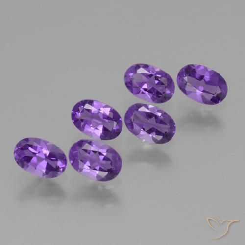 Gemas de Amatista Violeta medio natural de 2.50 ct, Ovalada, VVS-VS